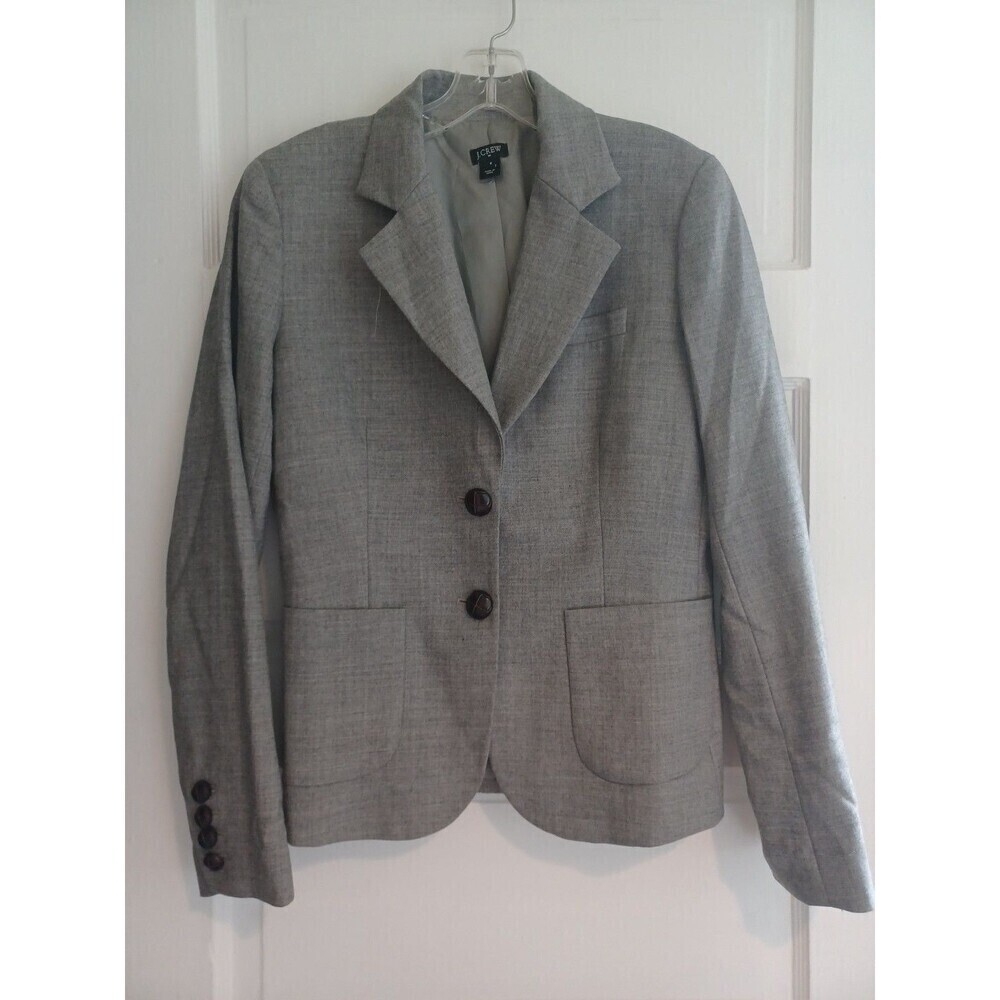 J. Crew gray Original Schoolboy blazer womens 6 jacket woolblend lined classic